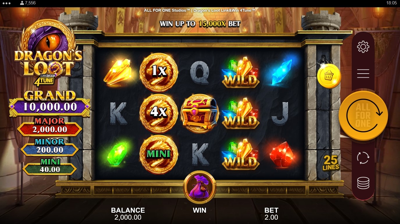 Dragon's Loot Link & Win 4Tune Slot Gameplay