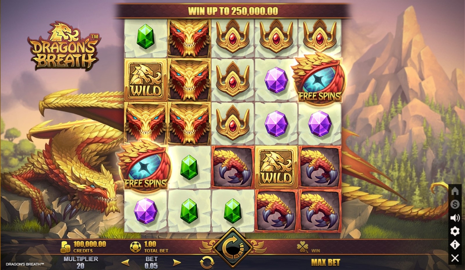 Dragons Breath Slot Gameplay