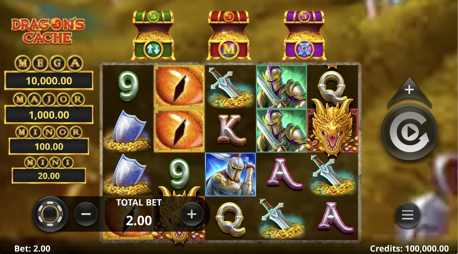 Dragons Cache Slot Gameplay