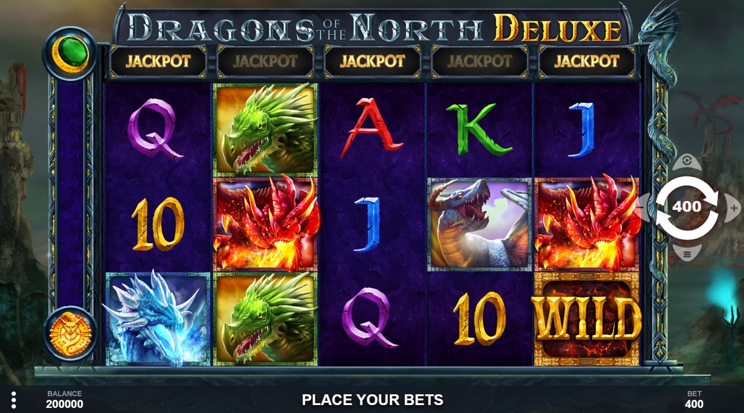 Dragons of the North Deluxe Slot Gameplay