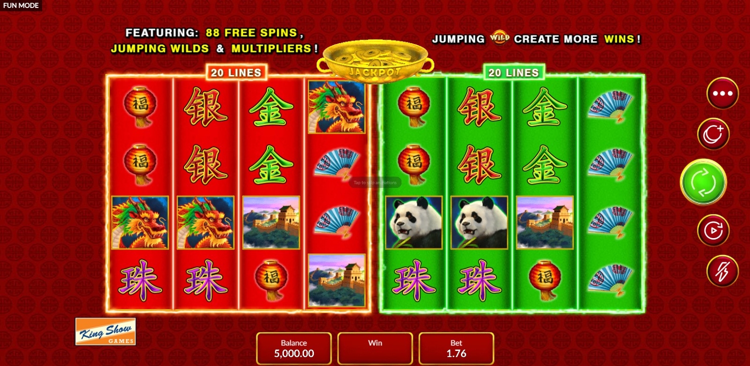 Dragons vs. Pandas Slot Gameplay