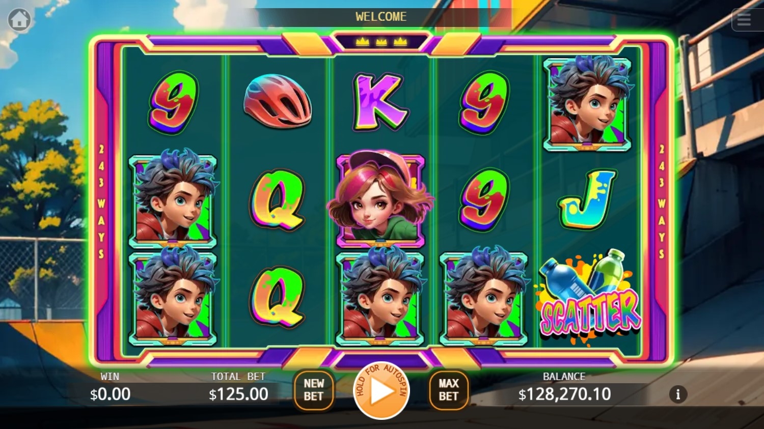 Duel Skateboards Slot Gameplay