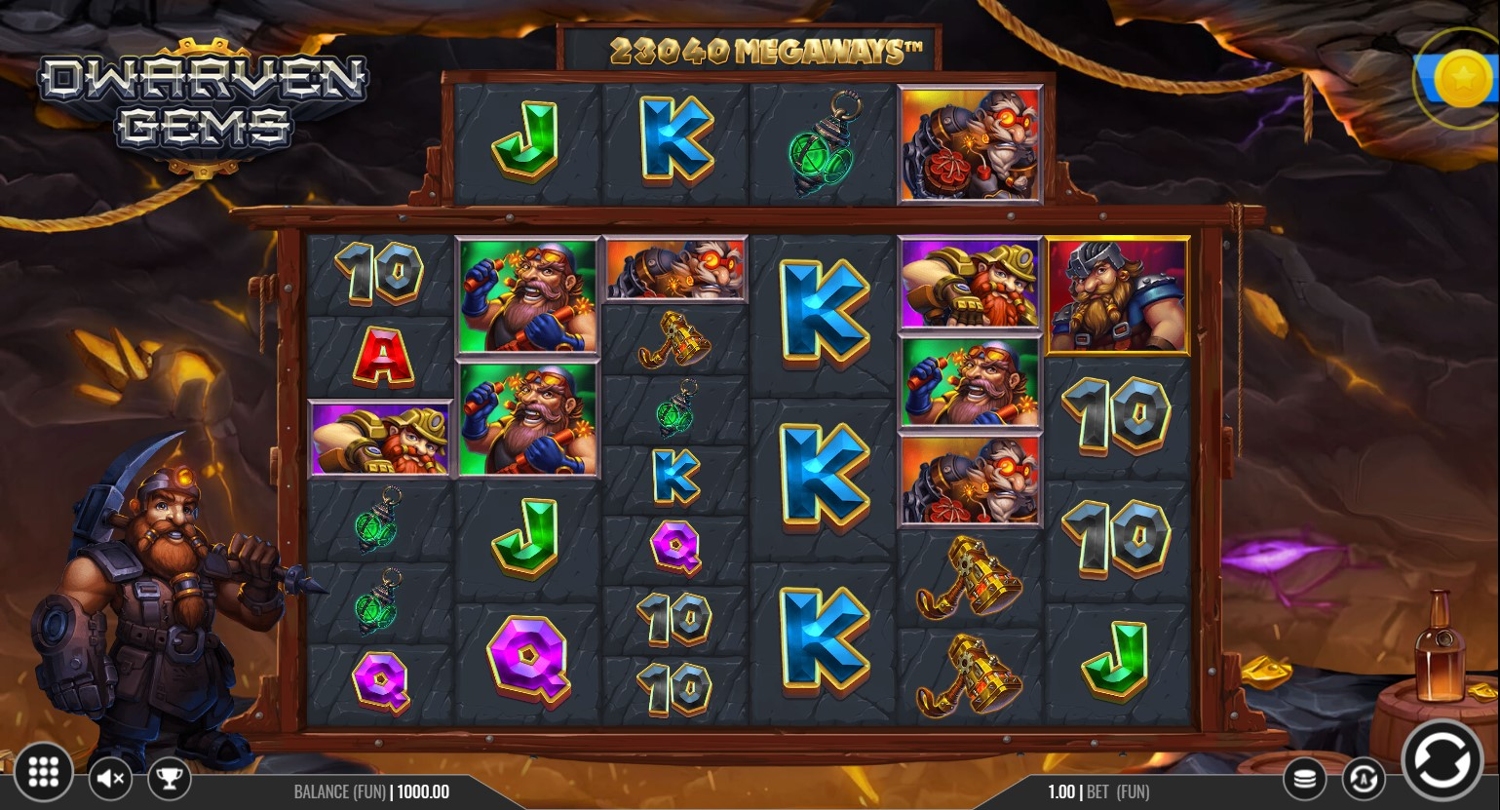 Dwarven Gems Megaways Slot Gameplay