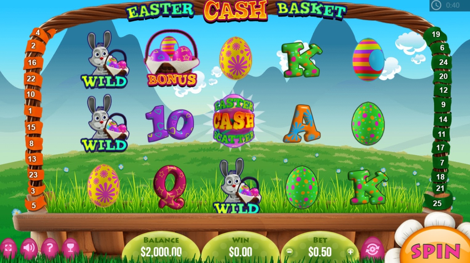 Easter Cash Basket Slot Gameplay