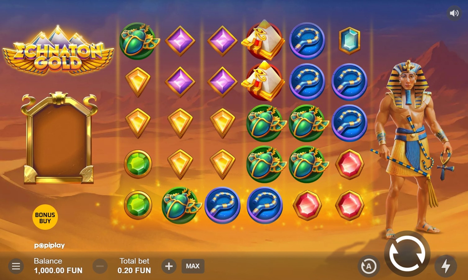 Echnaton Gold Slot Gameplay