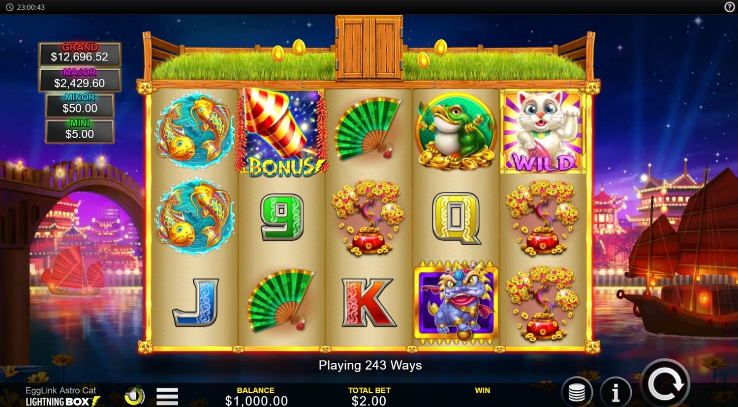 EggLink Astro Cat Slot Gameplay