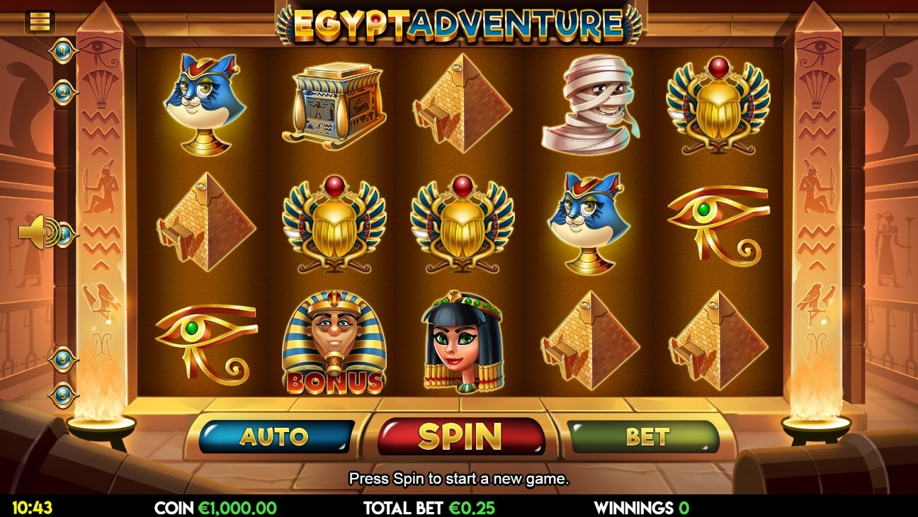 Egypt Adventure Slot Gameplay