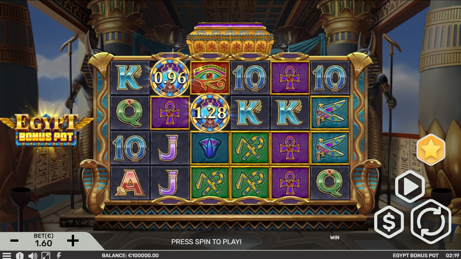 Egypt Bonus Slot Gameplay