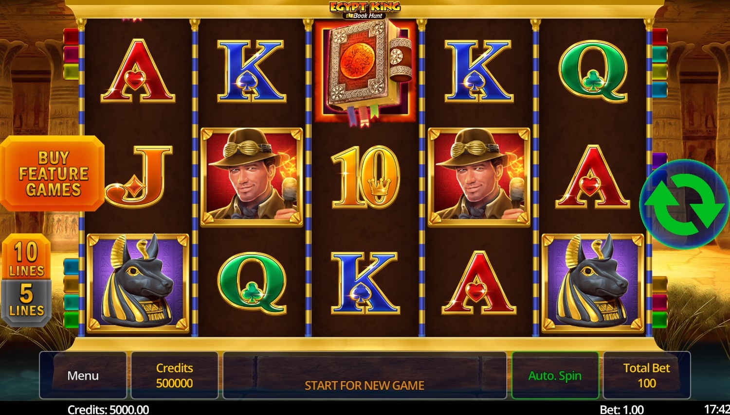 Egypt King Book Hunt Slot Gameplay