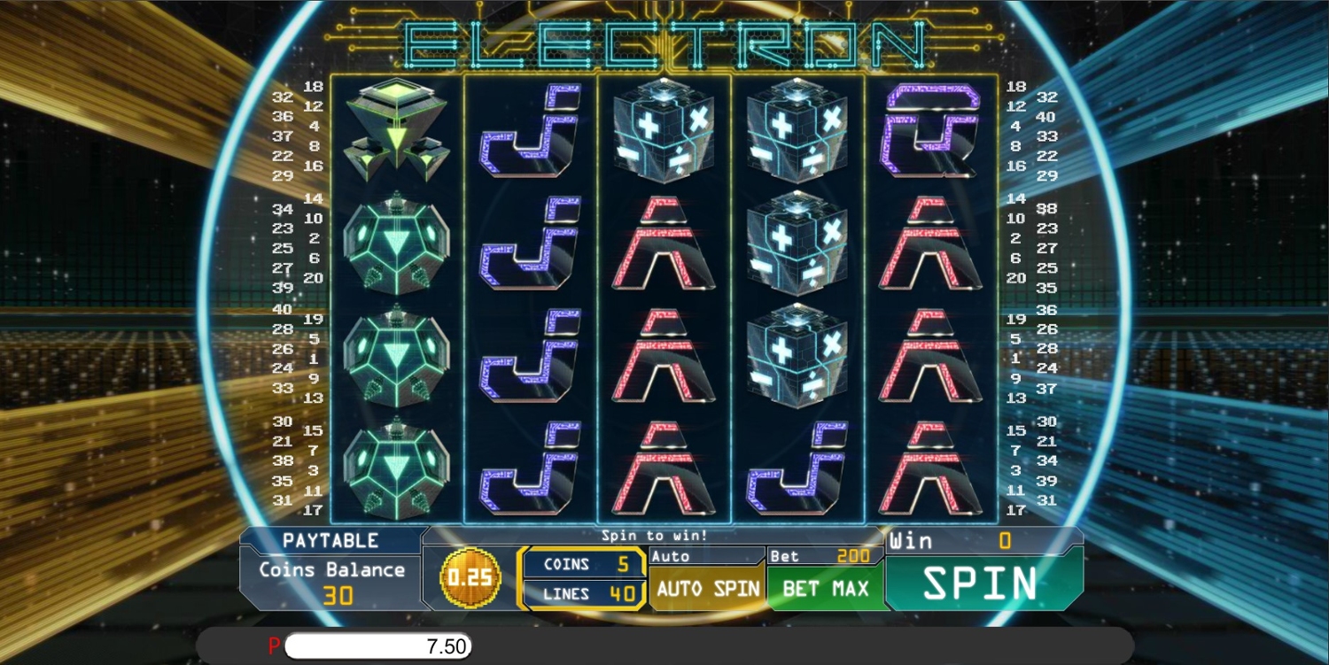 Electron Slot Gameplay