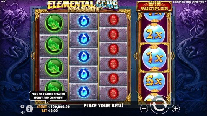 Elemental Gems Megaways Slot Gameplay