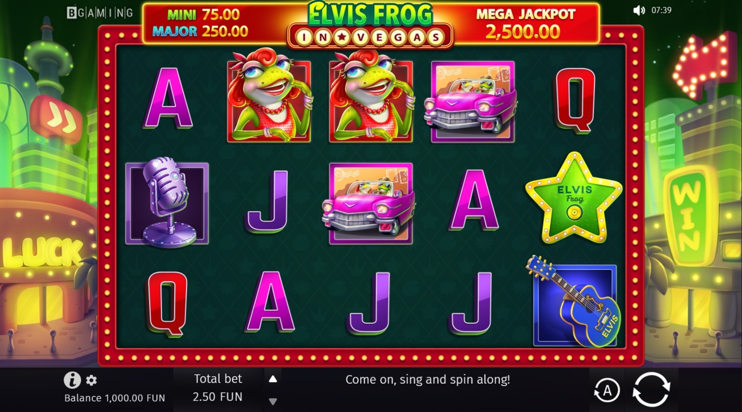Elvis Frog in Vegas Slot Gameplay