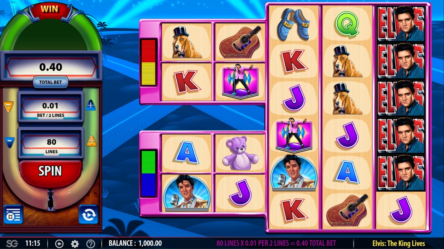 Elvis Lives Slot Gameplay