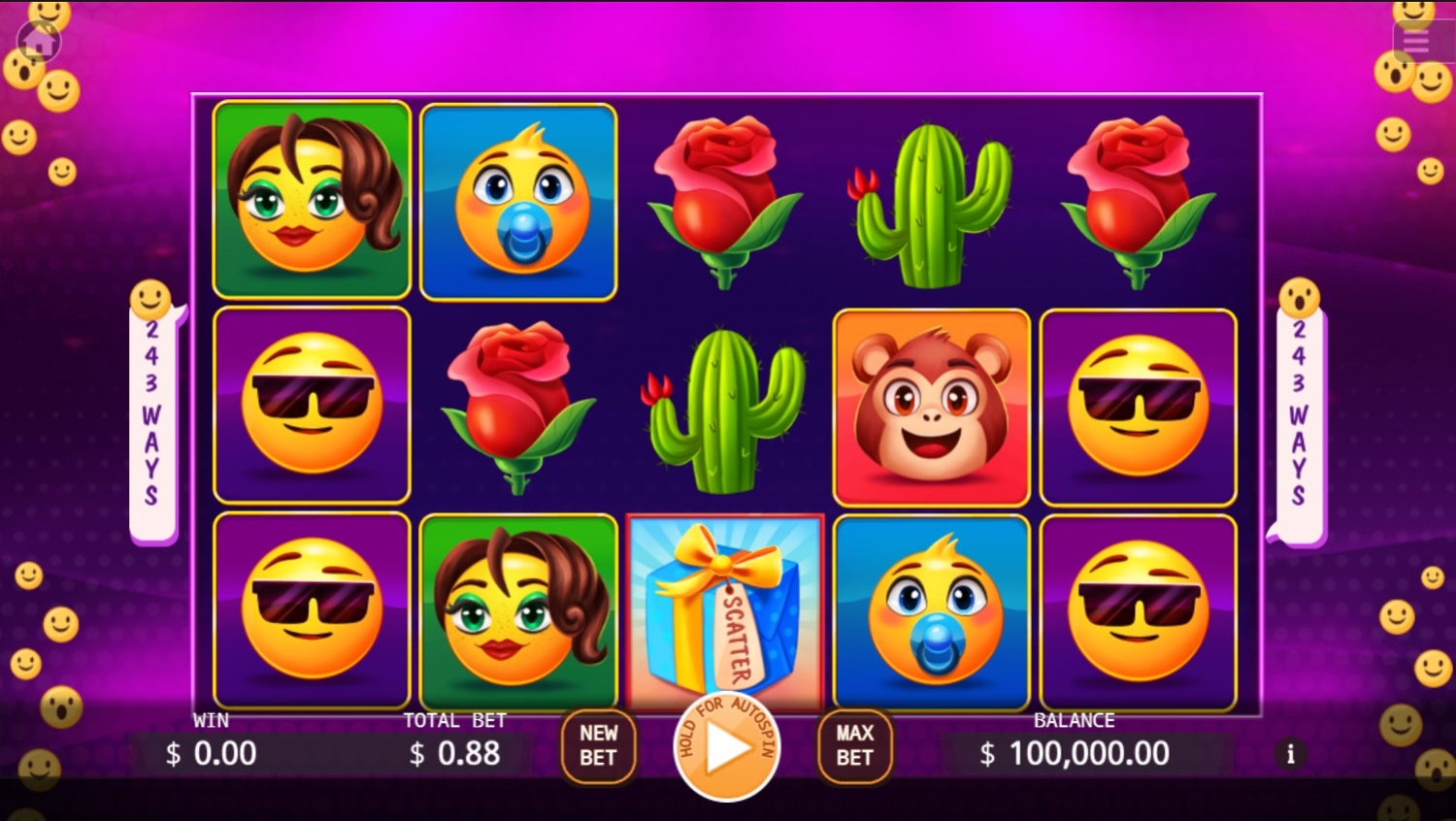 Emoji Slot Gameplay