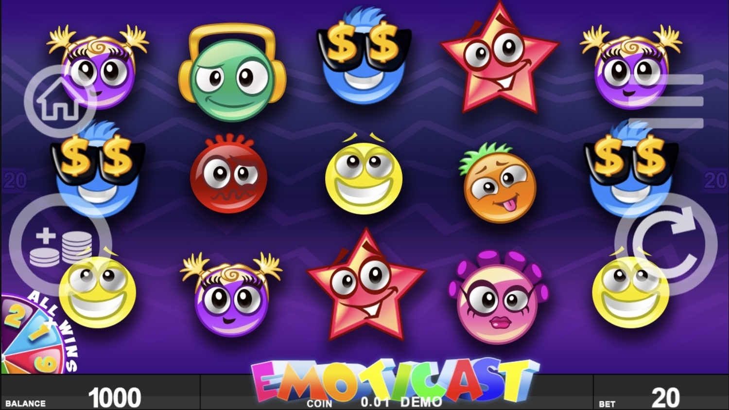 Emoticast Slot Gameplay