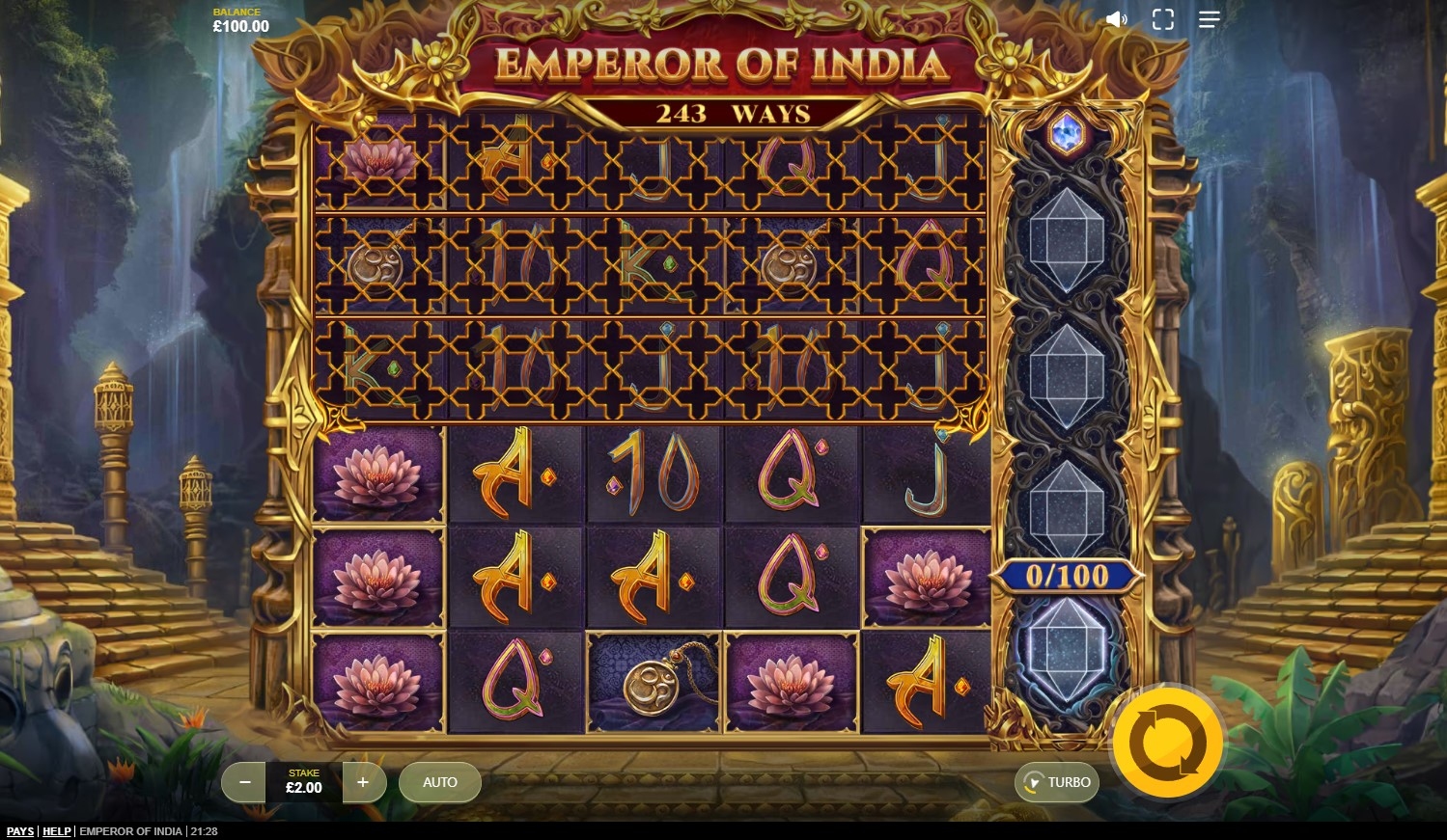 Emperor of India Slot Gameplay