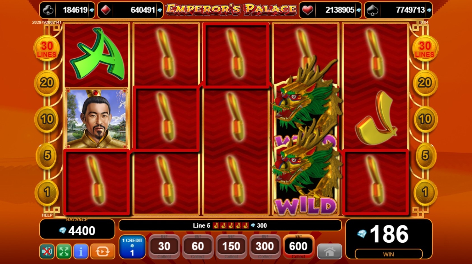 Emperor's Palace Slot Gameplay
