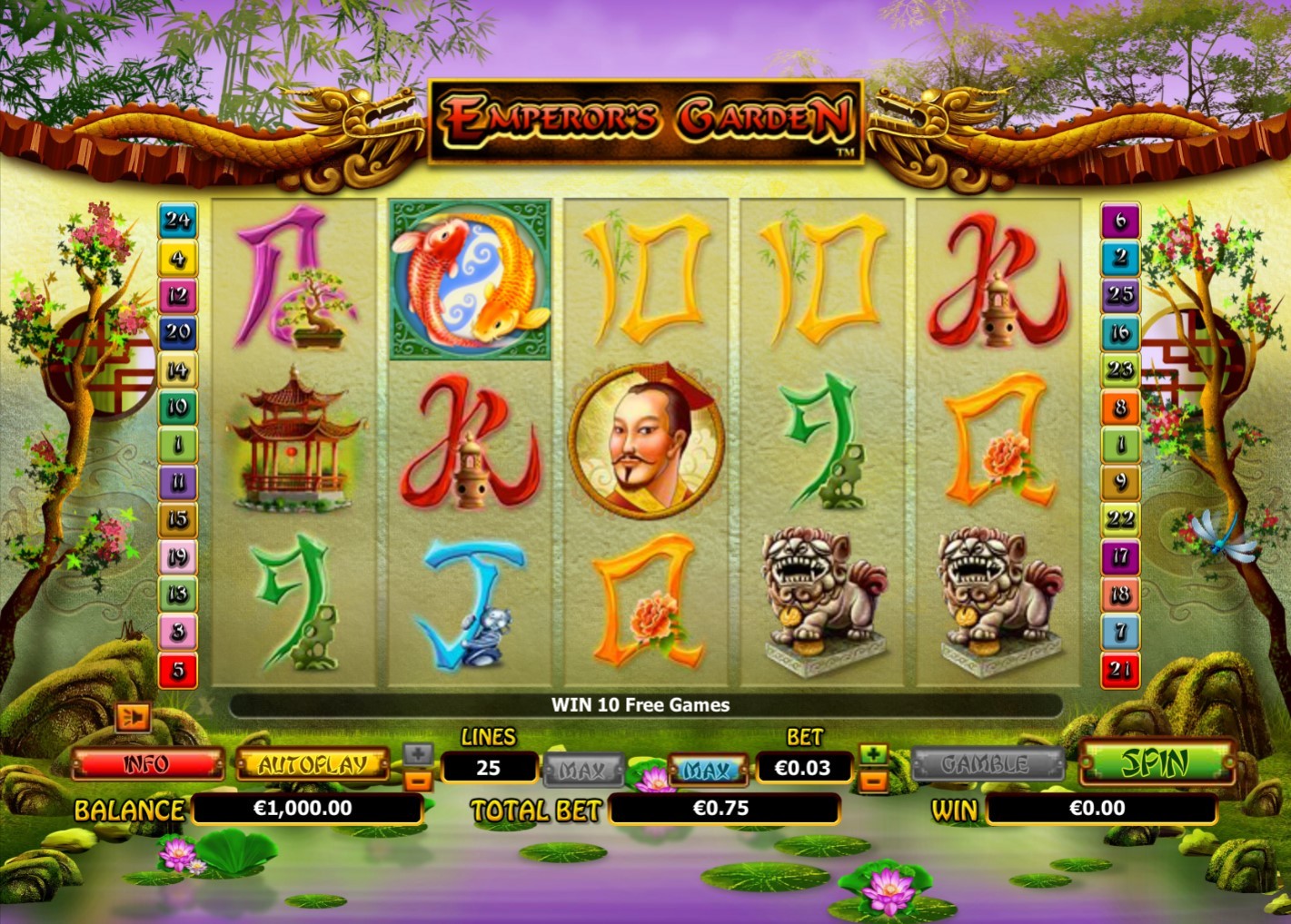 Emperors Garden Slot Gameplay