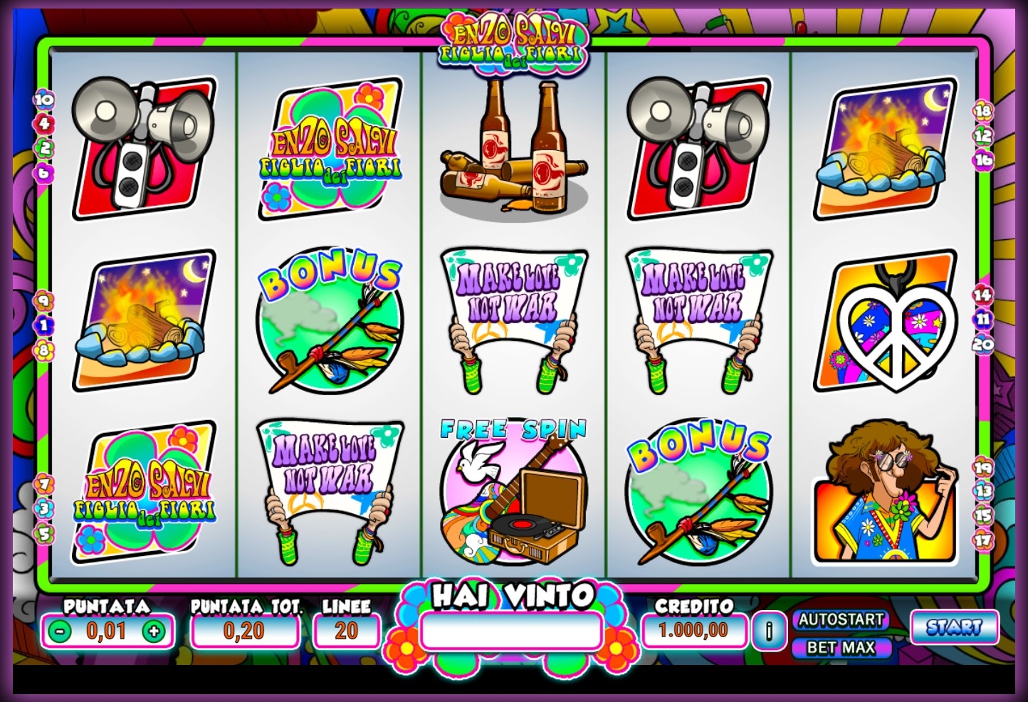 Enzo Salvi Figlio dei Fiori Slot Gameplay