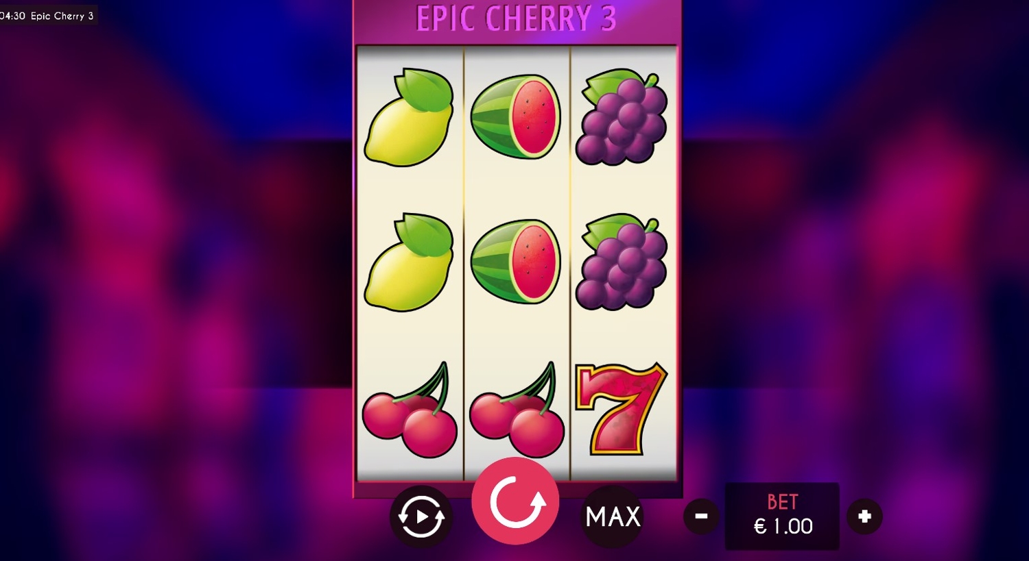 Epic Cherry 3 Slot Gameplay