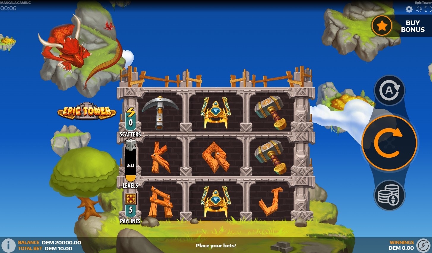 Epic Tower Slot Gameplay