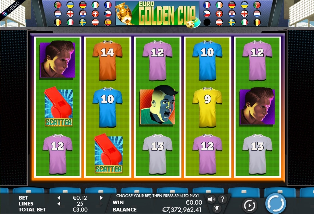 Euro Golden Cup Slot Gameplay