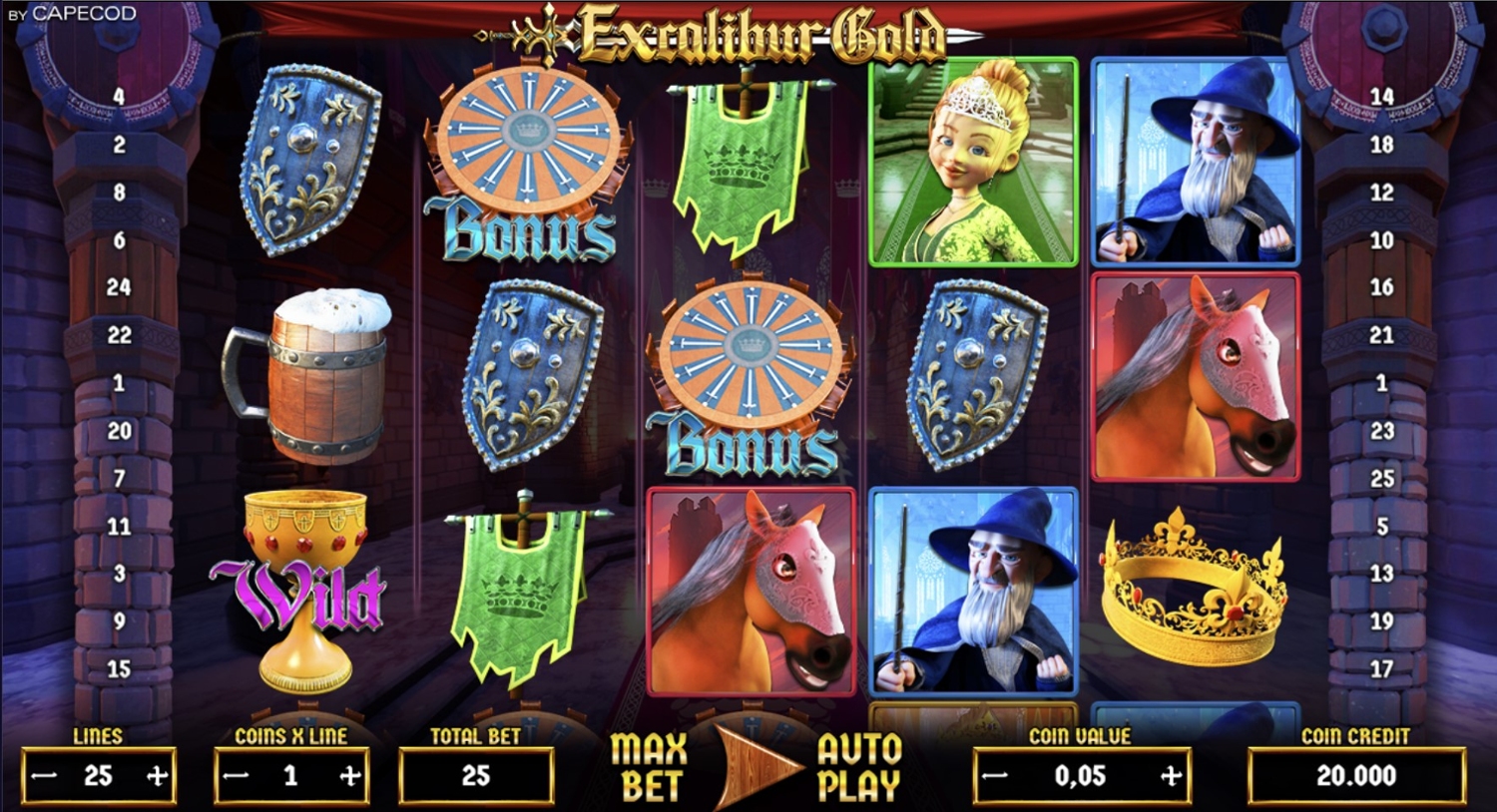 Excalibur Gold Slot Gameplay