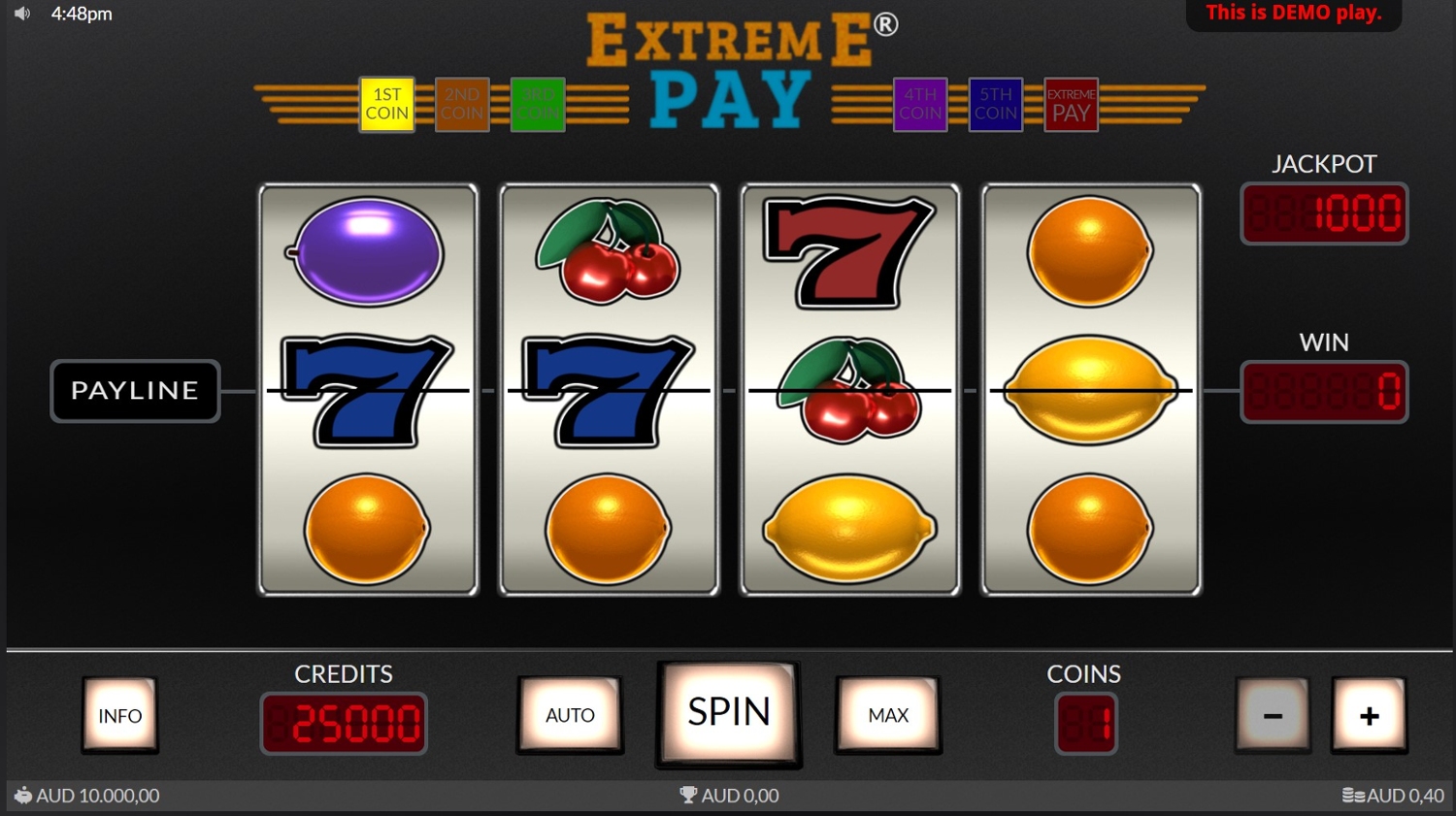 Extreme Pay Slot Gameplay