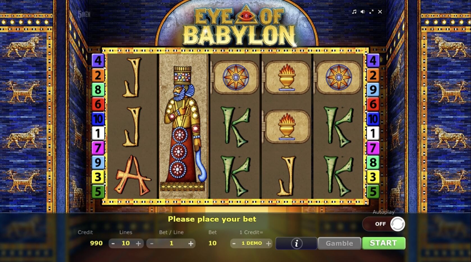 Eye of Babylon Slot Gameplay