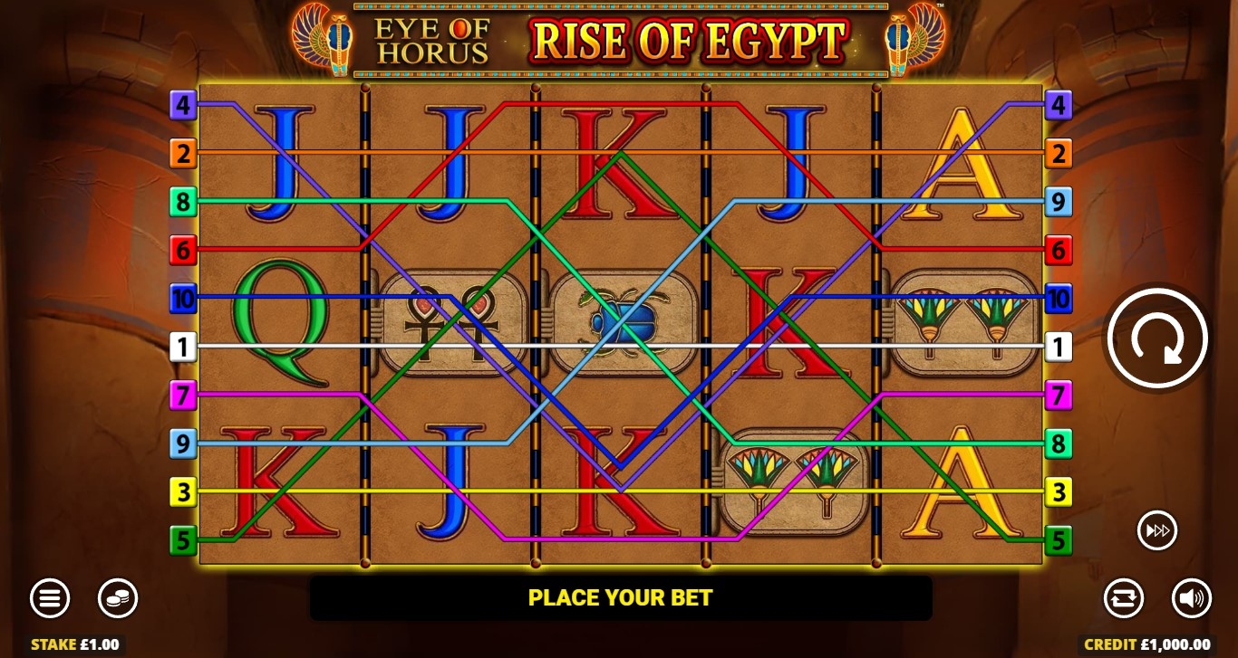 Eye of Horus Rise of Egypt Slot Gameplay