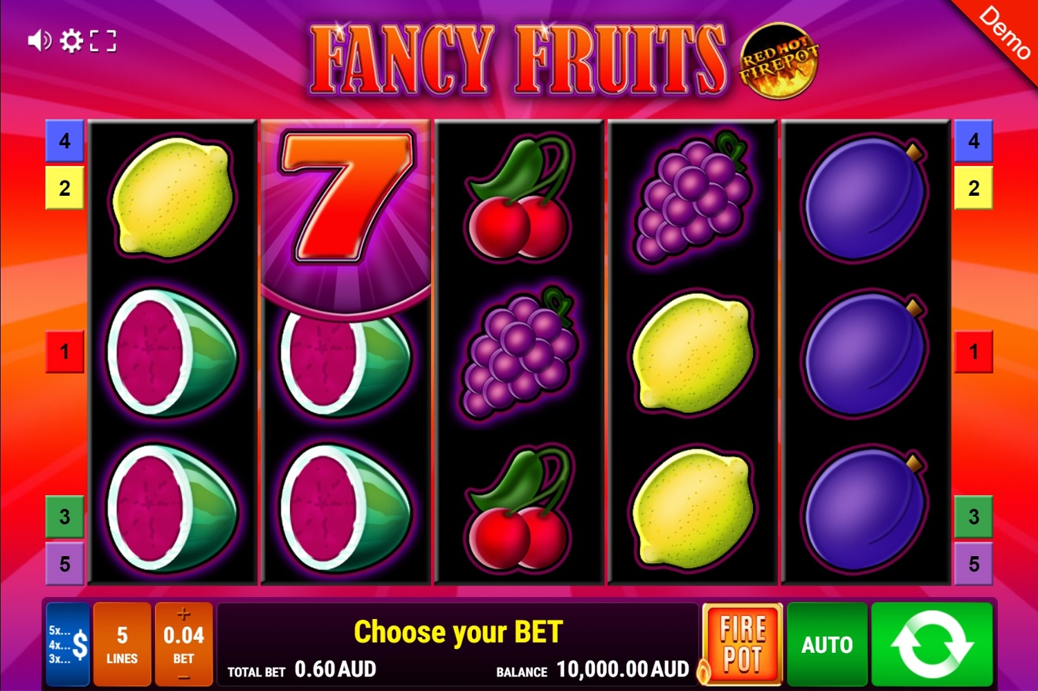 Fancy Fruits - Red Hot Firepot Slot Gameplay