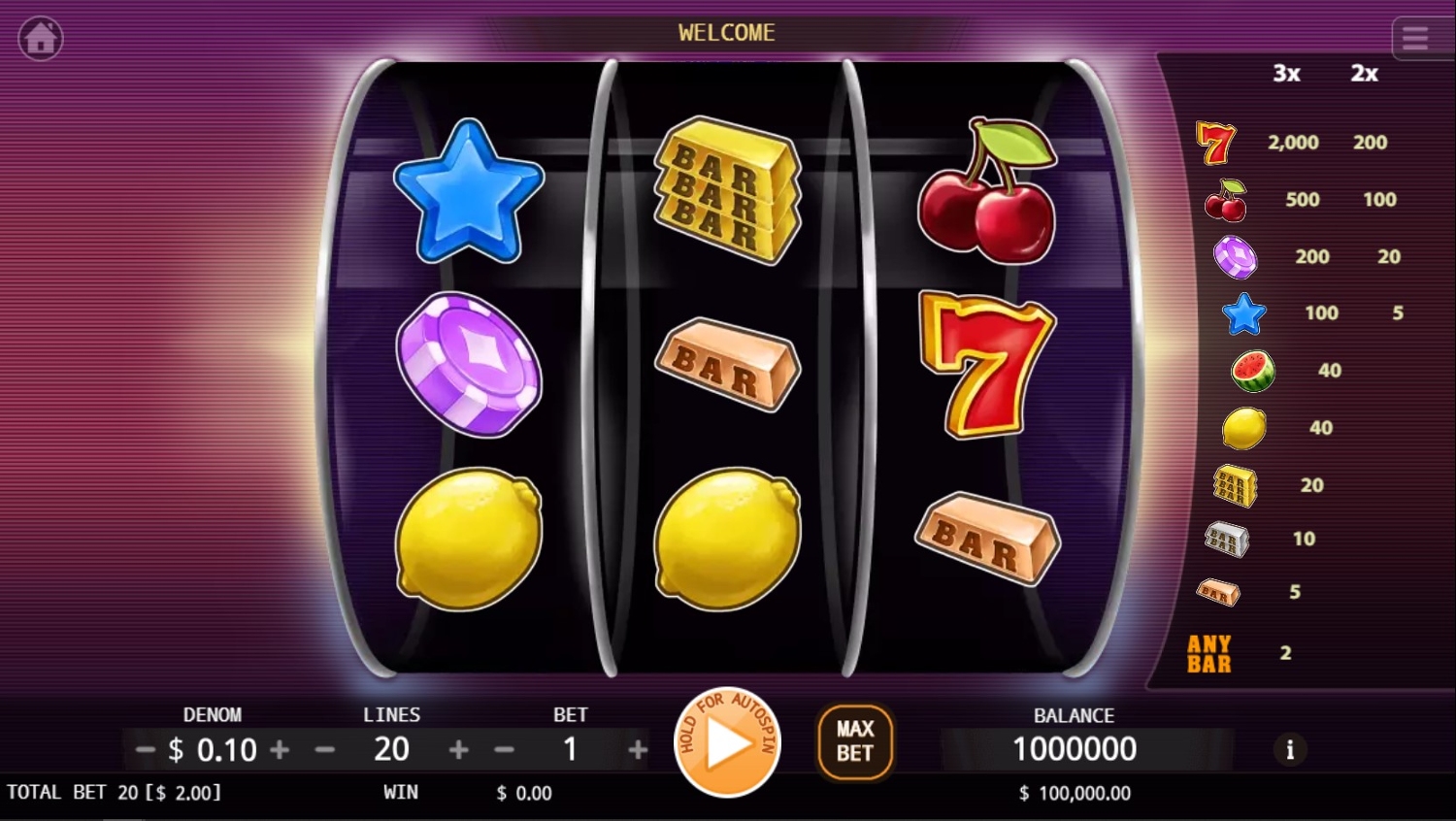 Fantasy 777 Slot Gameplay