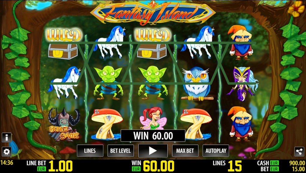 Fantasy Island Slot Gameplay