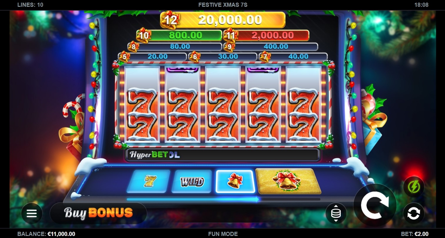 Festive Xmas 7s Slot Gameplay