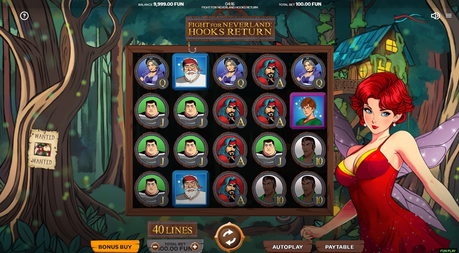 Fight for Neverland: Hook's Return Slot Gameplay