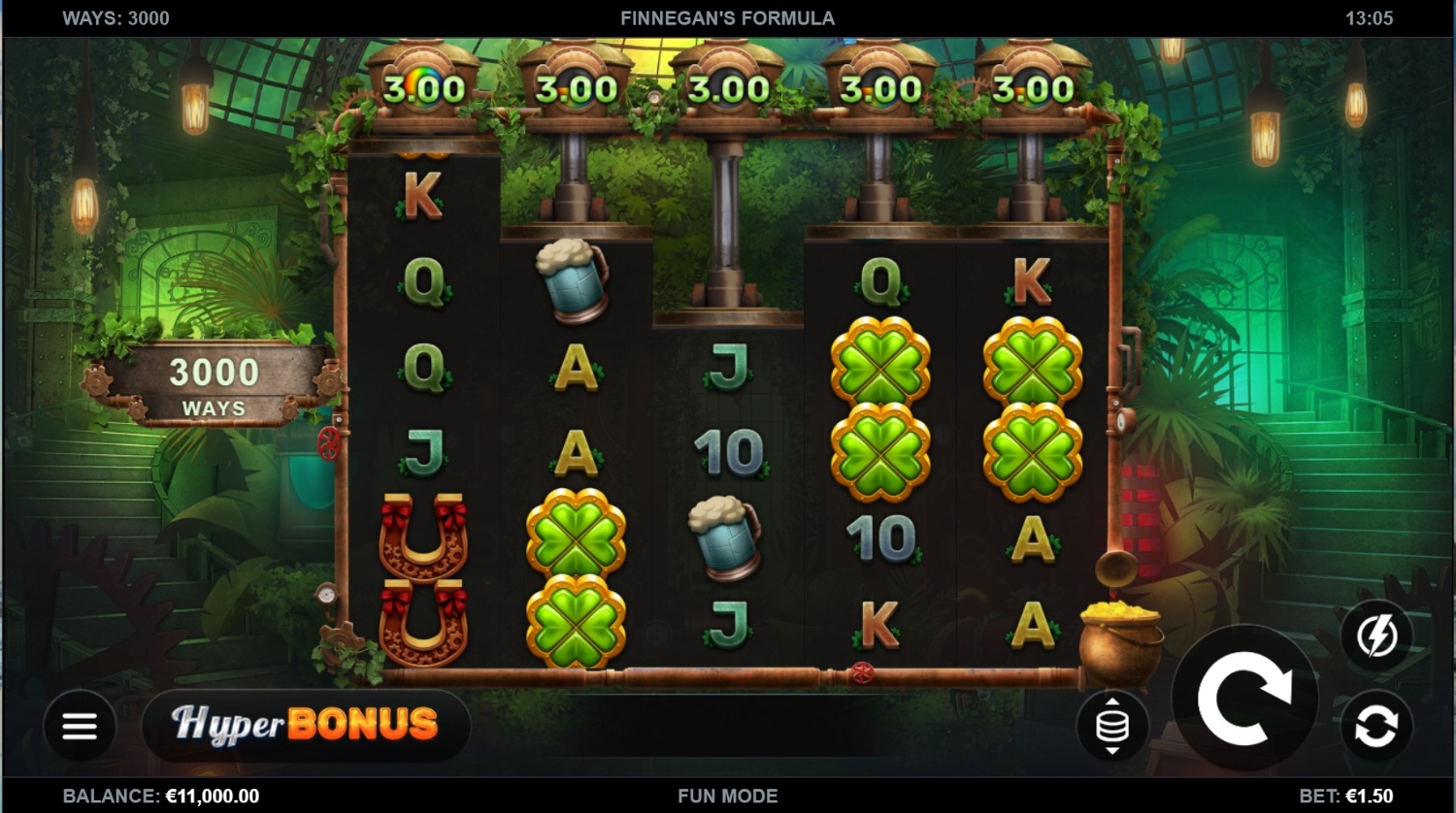 Finnegans Formula Slot Gameplay