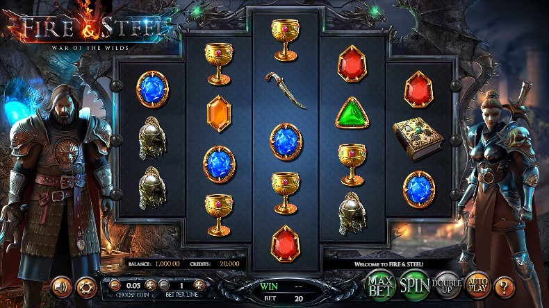 Fire & Steel Slot Gameplay