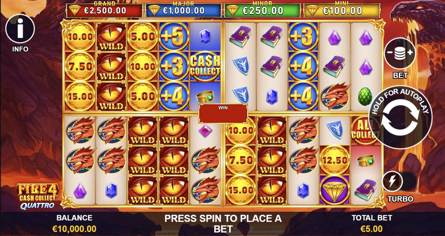 Fire 4: Cash Collect Quattro Slot Gameplay
