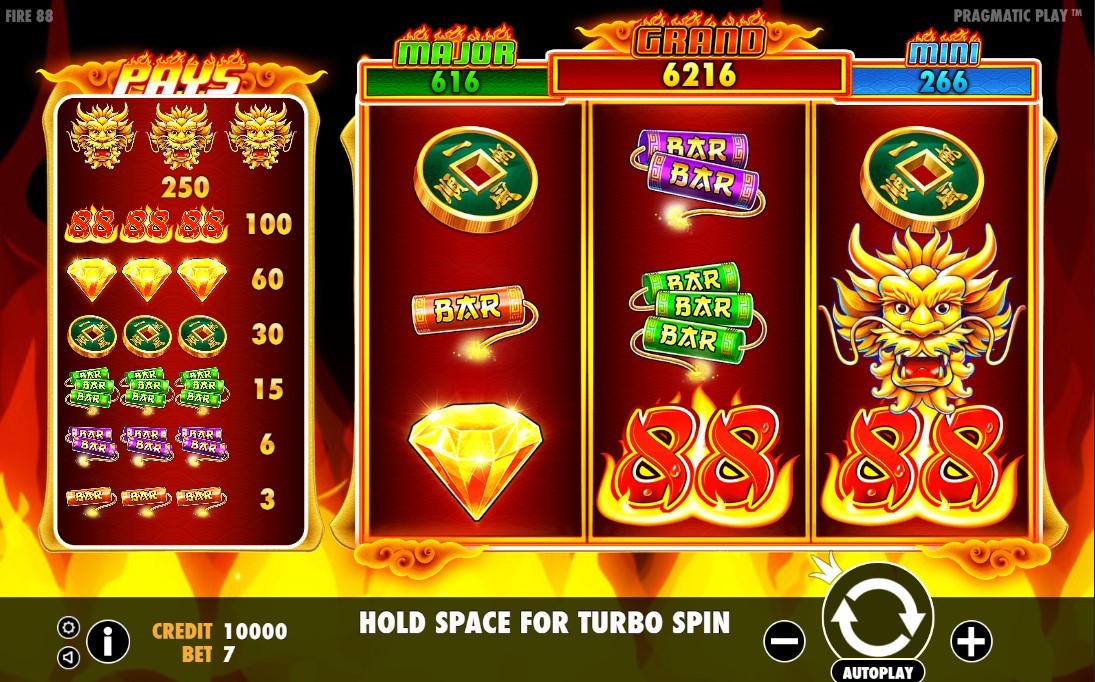 Fire 88 Slot Gameplay