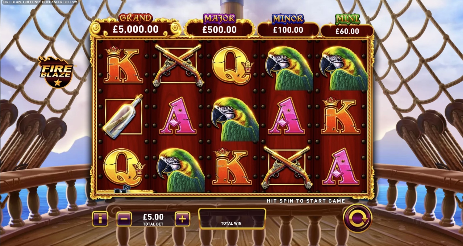 Fire Blaze Golden: Buccaneer Bells Slot Gameplay