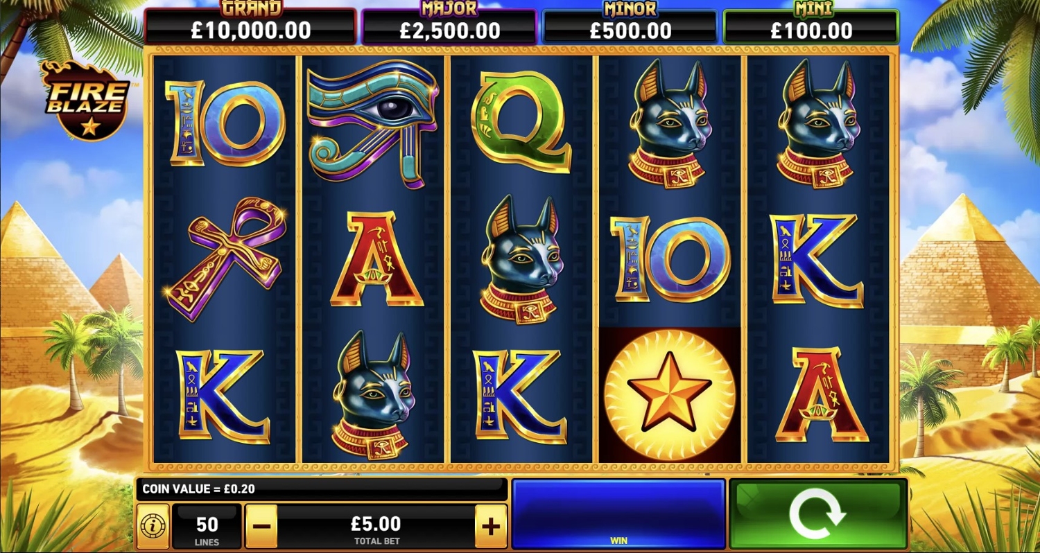 Fire Blaze: Pharaoh's Daughter Slot Gameplay