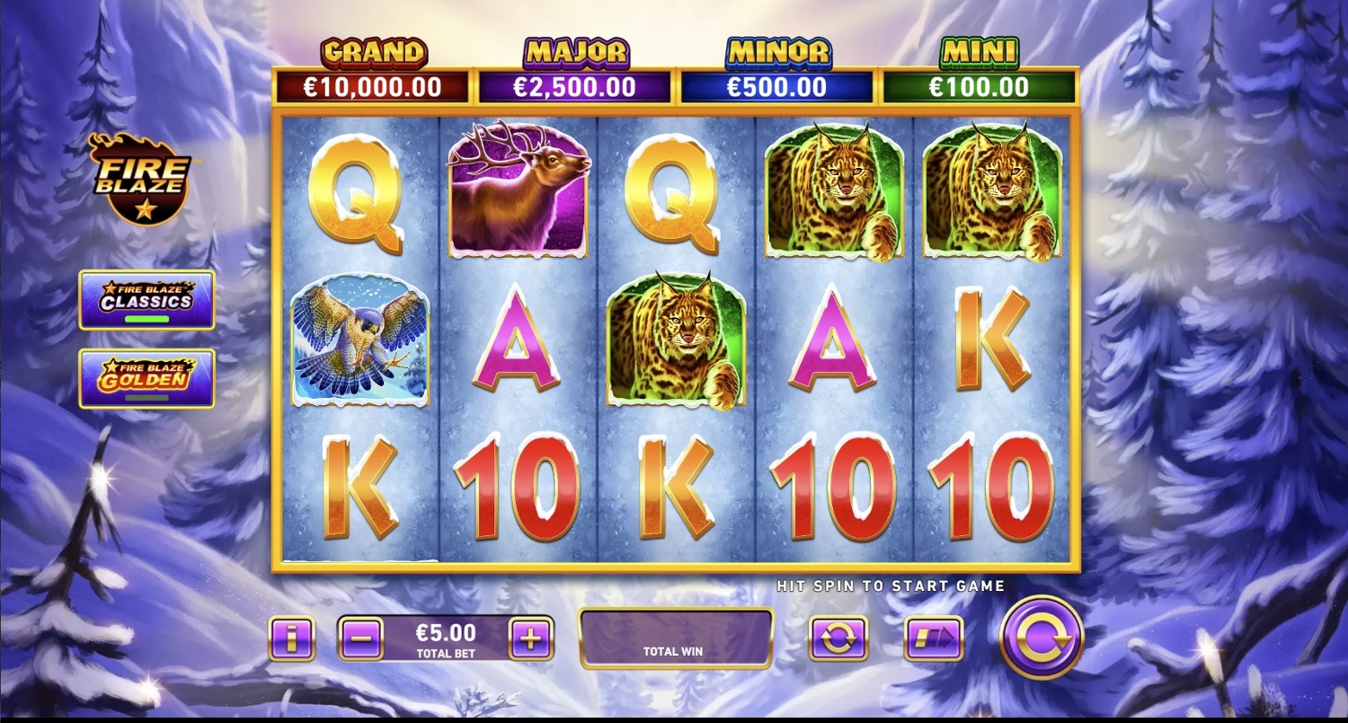 Fire Blaze: Tundra Wolf Slot Gameplay