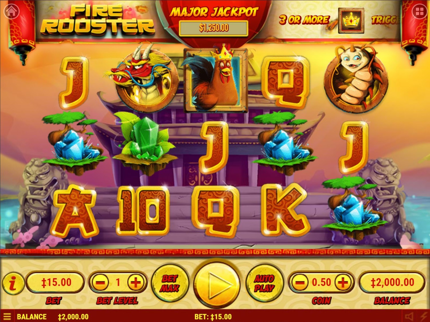 Fire Rooster Slot Gameplay