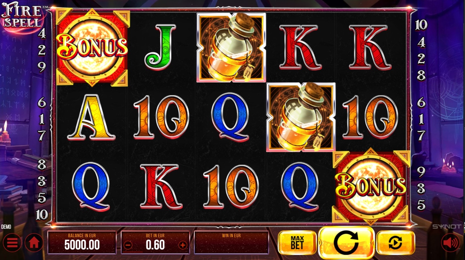 Fire Spell (Synot) Slot Gameplay