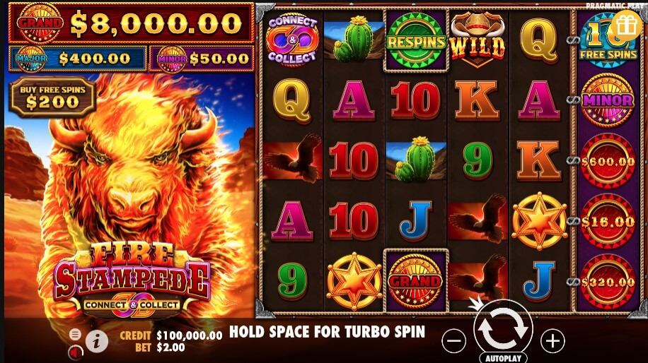 Fire Stampede Slot Gameplay