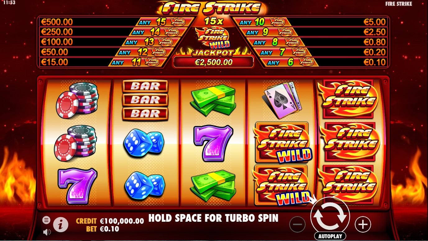 Fire Strike Slot Gameplay