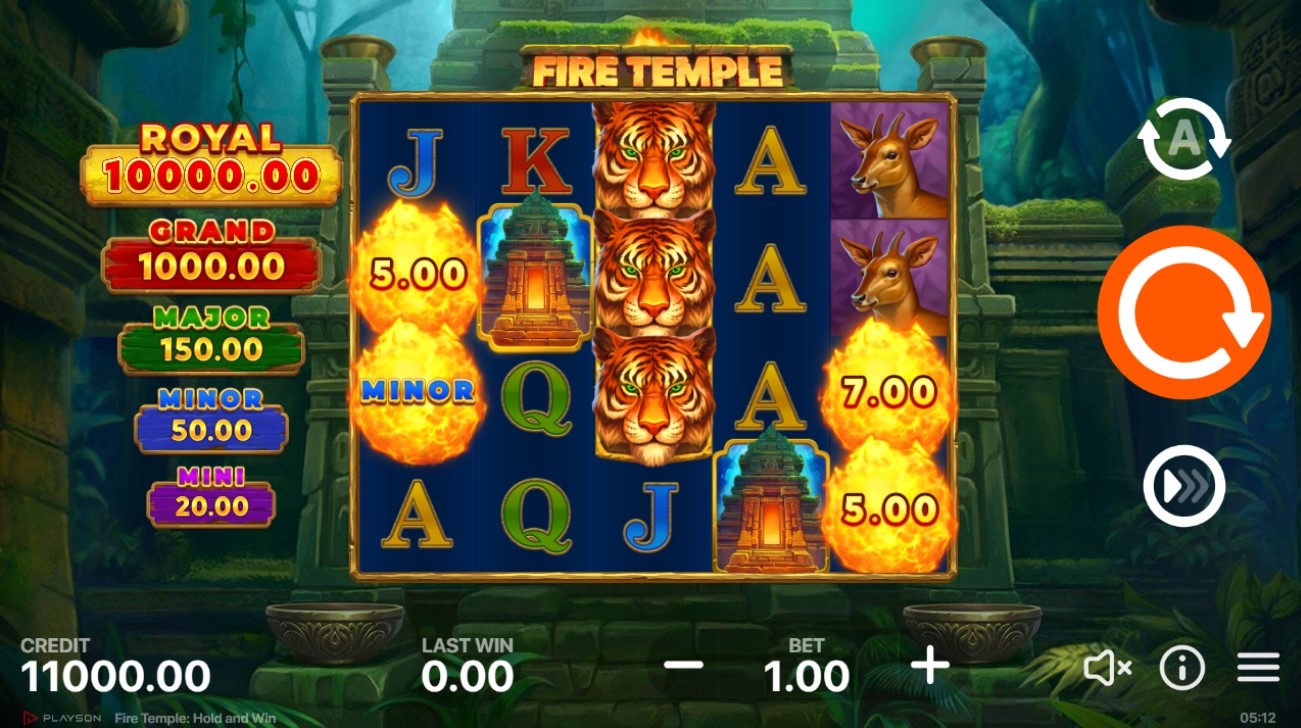 Fire Temple: Hold and Win Slot Gameplay