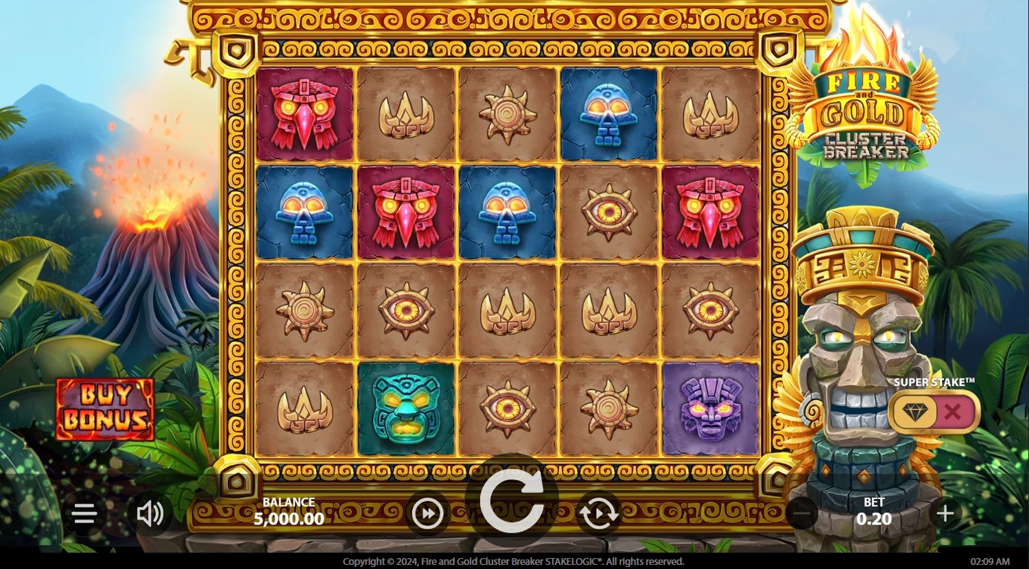 Fire and Gold Cluster Breaker Slot Gameplay