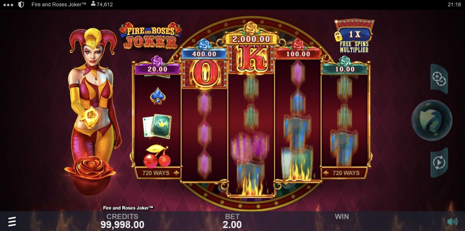Fire and Roses Joker Slot Gameplay