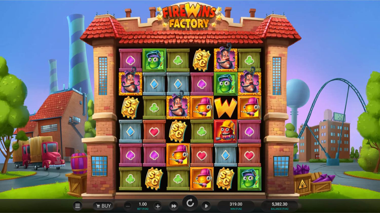 FireWins Factory Slot Gameplay